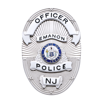 Smith & Warren S665A Oval Badge w/ Applied Panels & Sun Rays (2-3/4" x 2")