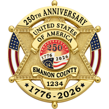 Smith & Warren S668_C1039 America 250th Semiquincentennial 6-Point Star Badge