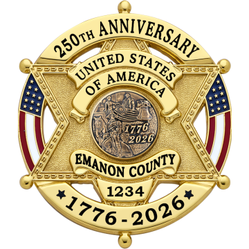 Smith & Warren S668_C1040 America 250th Semiquincentennial 6-Point Star Badge