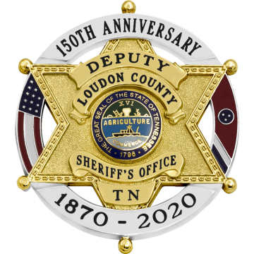 Smith & Warren S668_TN 6-Point Star with US & Tennessee Flaggs in Circle (2-5/8" x 2-1/4")