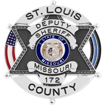 Smith & Warren S668US_BL_TAC Six-Point Star in Circle with US & Blue Line Flags (2-5/8" x 2-1/4")