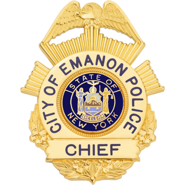 Smith & Warren S669 Eagle Top Shield Badge with Sunburst (2-7/8" x 2-1/4")