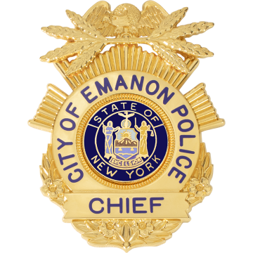 Smith & Warren S669A Eagle Top Shield Badge w/ Wreath and Sunburst Top (2-7/8" x 2-1/4")