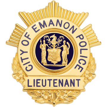 Smith & Warren S669EO Shield Badge with Sunburst on Top (2-1/2" x 2-1/4")