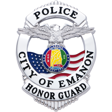 Smith & Warren S671 American Flag Shield Badge with Eagle (3" x 2-1/8")