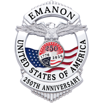 Smith & Warren S671_C1039 America 250th Semiquincentennial Eagle Shield Badge