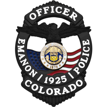 Smith & Warren S671A Matte Black American Flag Shield Badge with Eagle (3" x 2-1/8")