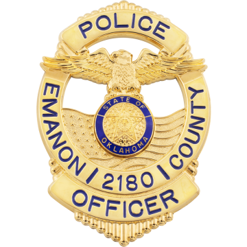 Smith & Warren S671AP Plain American Flag Shield Badge with Eagle (3" x 2-1/8")