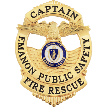 Smith & Warren S671P Plain American Flag Shield Badge with Eagle (3" x 2-1/8")