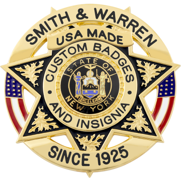 Smith & Warren S680USE_P103 7-Point Star in Circle with Flags (2-3/4")