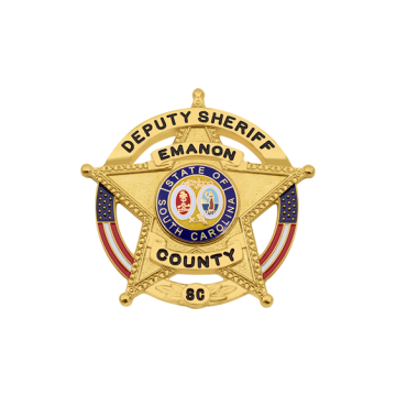 Smith & Warren S681US 5-Point Star in Circle w/ US Flags (1-3/4" x 1-7/8")