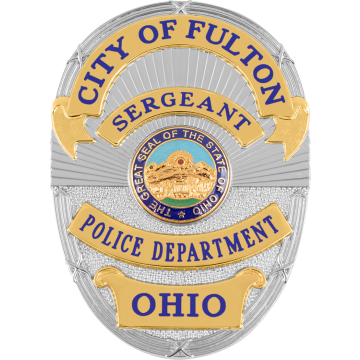 Smith & Warren S700 Large Oval Badge with Sun Rays (3-1/2" x 2-1/2")