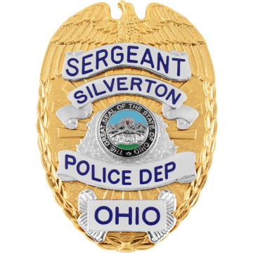 Smith & Warren S701 Large Eagle Top Oval Badge (3-3/8" x 2-3/8")