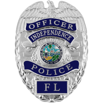 Smith & Warren S701R Eagle Top Oval Badge with Reverse Enamel Panels (3-3/8" x 2-3/8")