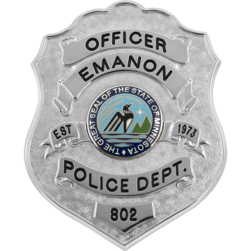 Smith & Warren S704 Classic Antique Shield Badge (3-3/8" x 2-1/2")