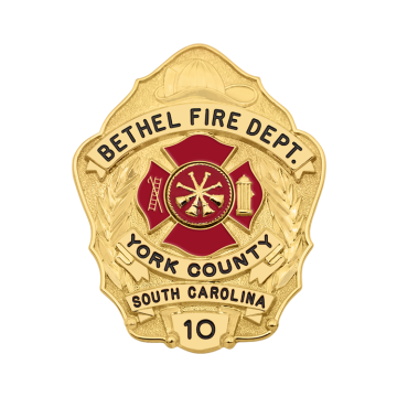 Smith & Warren S705E Fire Dept. Helmet Shield with Maltese Cross (2-1/2" x 2")