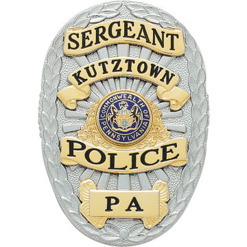 Smith & Warren S71 Oval Badge with Applied Panels (3-1/2" x 2-1/2")