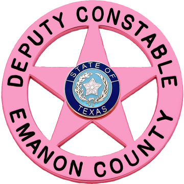 Smith & Warren S81_PI Breast Cancer Awareness 5-Point Star in Circle Badge (2.410")