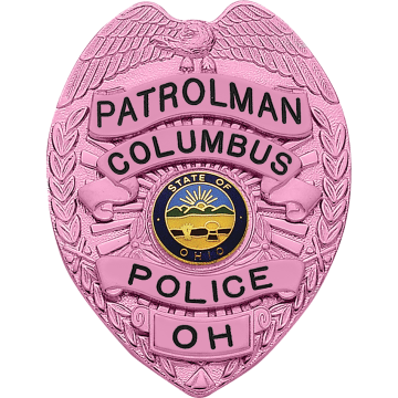 Smith & Warren S87_PI Breast Cancer Awareness Eagle Top Badge (3-1/8" x 2-3/8")