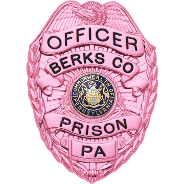 Smith & Warren S89_PI Breast Cancer Awareness Shield Badge with Eagle (3-1/8" x 2-1/4")