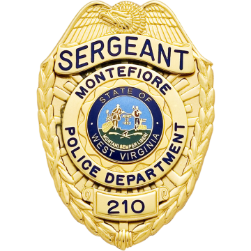 Smith & Warren S89T Eagle Top Badge with Applied Circle Panel (3-1/8" x 2-1/4")