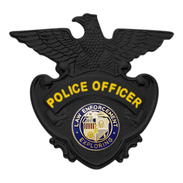 Smith & Warren S90A Matte Black Eagle Top Hat Badge (2-1/2" x 2-3/4")