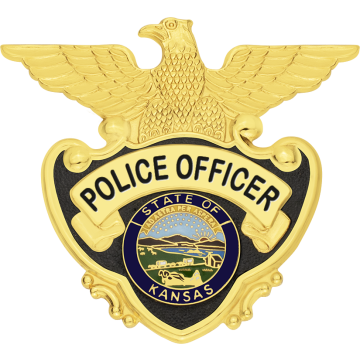 Smith & Warren S90A_TAC Eagle Top Hat Shield w/ Enamel Background (2-1/2" x 2-3/4")