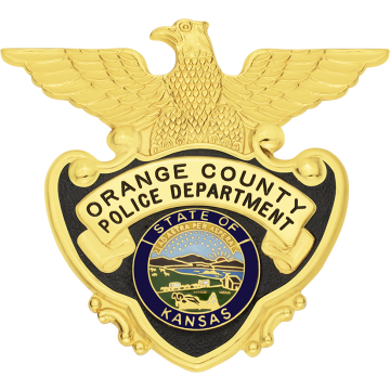 Smith & Warren S90A_TAC_2L Eagle Top Hat Shield w/ Enamel Background (2 Lines) (2-1/2" x 2-3/4")