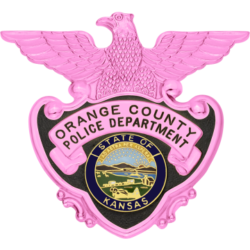 Smith & Warren S90A_TAC_2L_PI Breast Cancer Awareness Eagle Top Badge (2 Lines) (2-1/2" x 2-3/4")