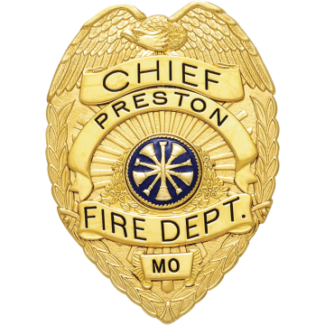 Smith & Warren S91B Eagle Top Badge with Applied Panels (3-3/8" x 2-3/8")