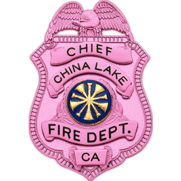 Smith & Warren S94_PI Breast Cancer Awareness Shield Badge with Eagle (3" x 2")