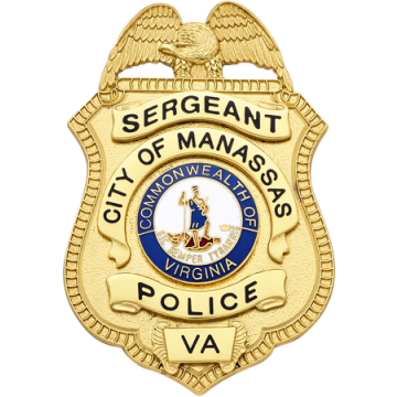 Smith & Warren S96 Shield Badge with Eagle & Applied Panels (3" x 2")