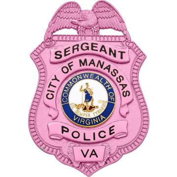 Smith & Warren S96_PI Breast Cancer Awareness Shield Badge with Eagle (3" x 2")