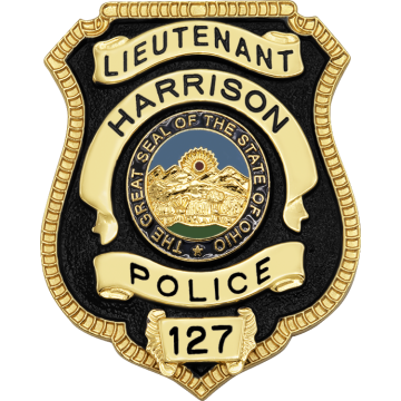 Smith & Warren S96EO_TAC Shield Badge w/ Applied Panels & Enamel Background (2-1/2" x 2")