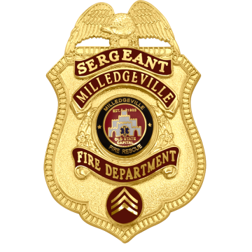 Smith & Warren S97R Eagle Top Shield Badge with Reverse Enamel Panels (3" x 2")