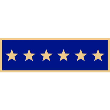 Smith & Warren SAB3_174 One Section Years of Service Award Bar w/ 6 Stars (1-3/8" x 3/8")