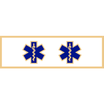 Smith & Warren SAB3_176 One Section Service Award Bar w/ 2 Star of Life Symbols (1-3/8" x 3/8")