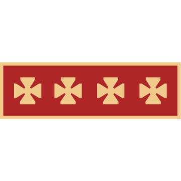 Smith & Warren SAB3_18 One Section Years of Service Bar w/ 4 Maltese Crosses (1-3/8" x 3/8")