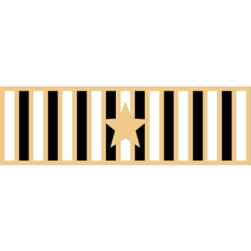 Smith & Warren SAB3_197 Seventeen Section Service Award Bar w/ Star (1-3/8" x 3/8")