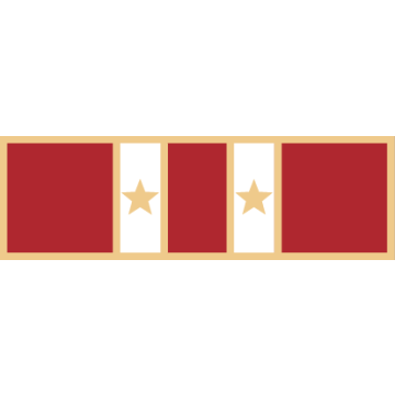 Smith & Warren SAB3_199 Five Section Years of Service Bar w/ 2 Stars (1-3/8" x 3/8")