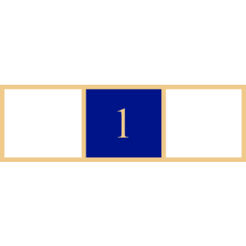 Smith & Warren SAB3_255 Three Section Years of Service Award Bar w/ "1" (1-3/8" x 3/8")