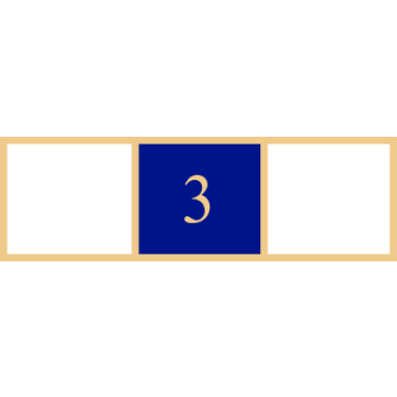 Smith & Warren SAB3_257 Three Section Years of Service Award Bar w/ "3" (1-3/8" x 3/8")