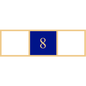 Smith & Warren SAB3_261 Three Section Years of Service Award Bar w/ "8" (1-3/8" x 3/8")