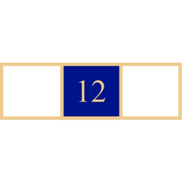 Smith & Warren SAB3_264 Three Section Years of Service Award Bar w/ "12" (1-3/8" x 3/8")