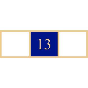 Smith & Warren SAB3_265 Three Section Years of Service Award Bar w/ "13" (1-3/8" x 3/8")