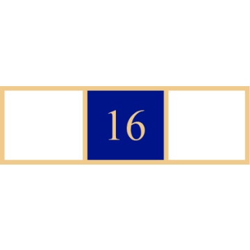 Smith & Warren SAB3_267 Three Section Years of Service Award Bar w/ "16" (1-3/8" x 3/8")