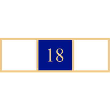 Smith & Warren SAB3_269 Three Section Years of Service Award Bar w/ "18" (1-3/8" x 3/8")