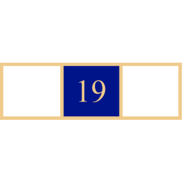 Smith & Warren SAB3_270 Three Section Years of Service Award Bar w/ "19" (1-3/8" x 3/8")