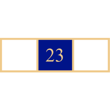 Smith & Warren SAB3_273 Three Section Years of Service Award Bar w/ "23" (1-3/8" x 3/8")