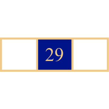 Smith & Warren SAB3_278 Three Section Years of Service Award Bar w/ "29" (1-3/8" x 3/8")